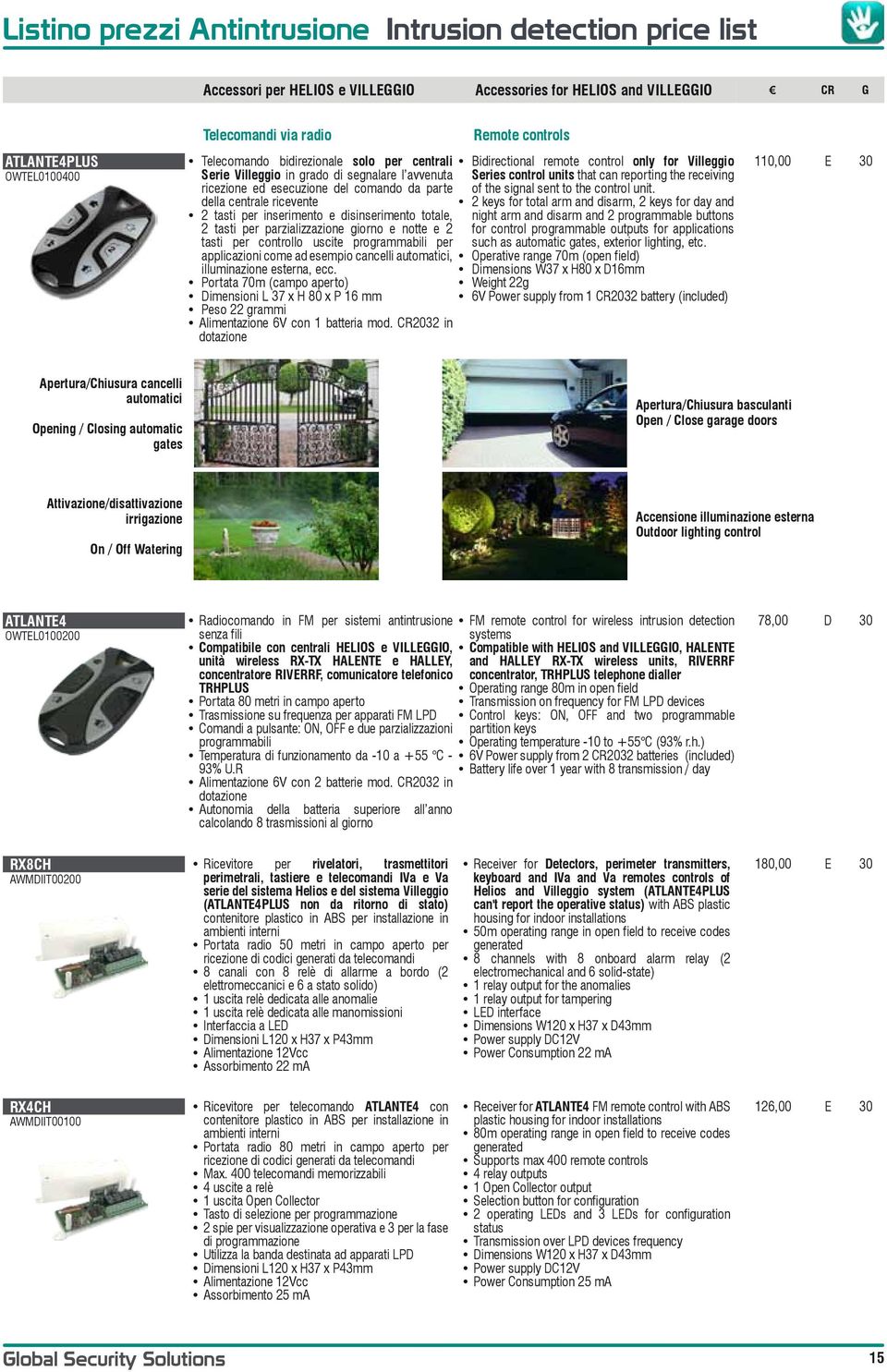 ricezione ed esecuzione del comando da parte of the signal sent to the control unit.