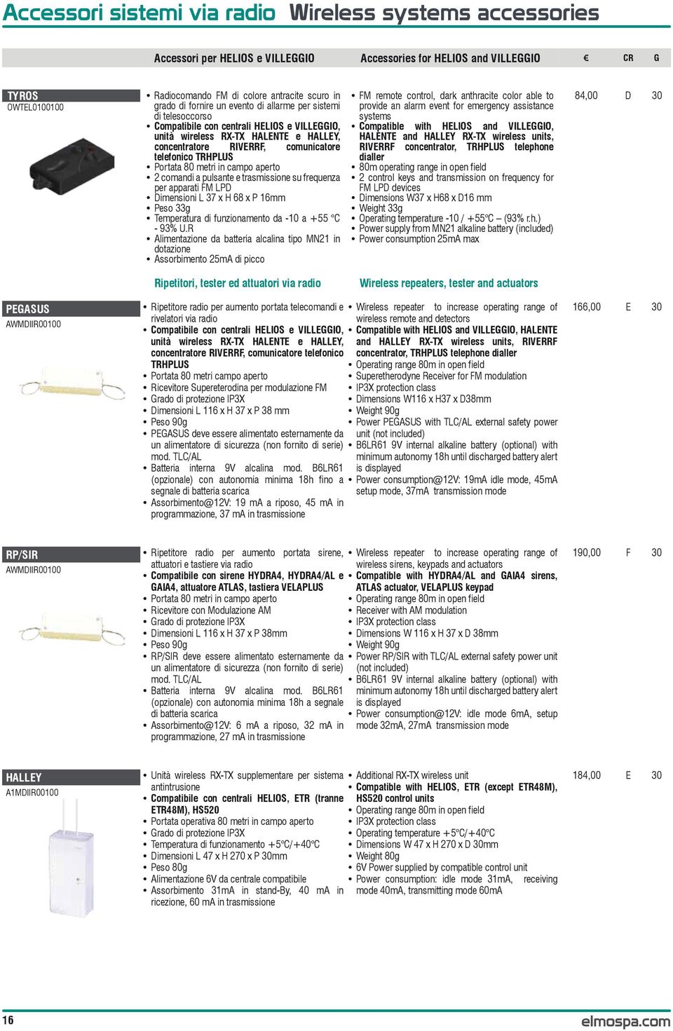 TRHPLUS Portata 80 metri in campo aperto 2 comandi a pulsante e trasmissione su frequenza per apparati FM LPD Dimensioni L 37 x H 68 x P 16mm Peso 33g Temperatura di funzionamento da -10 a +55 C -