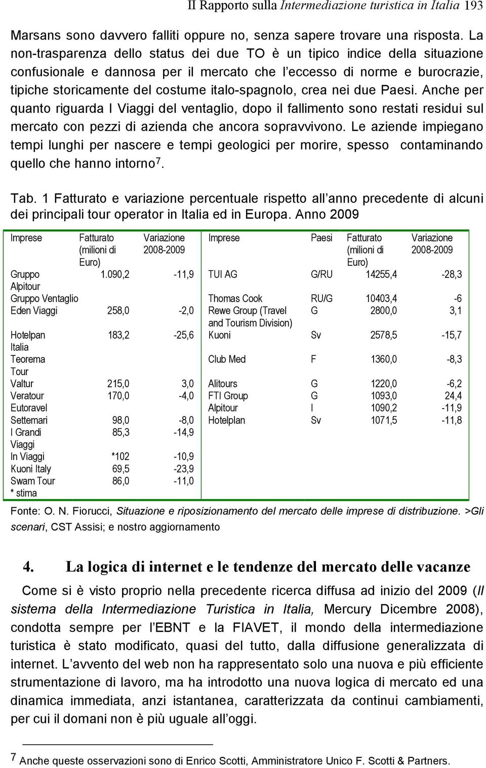 italo-spagnolo, crea nei due Paesi. Anche per quanto riguarda I Viaggi del ventaglio, dopo il fallimento sono restati residui sul mercato con pezzi di azienda che ancora sopravvivono.