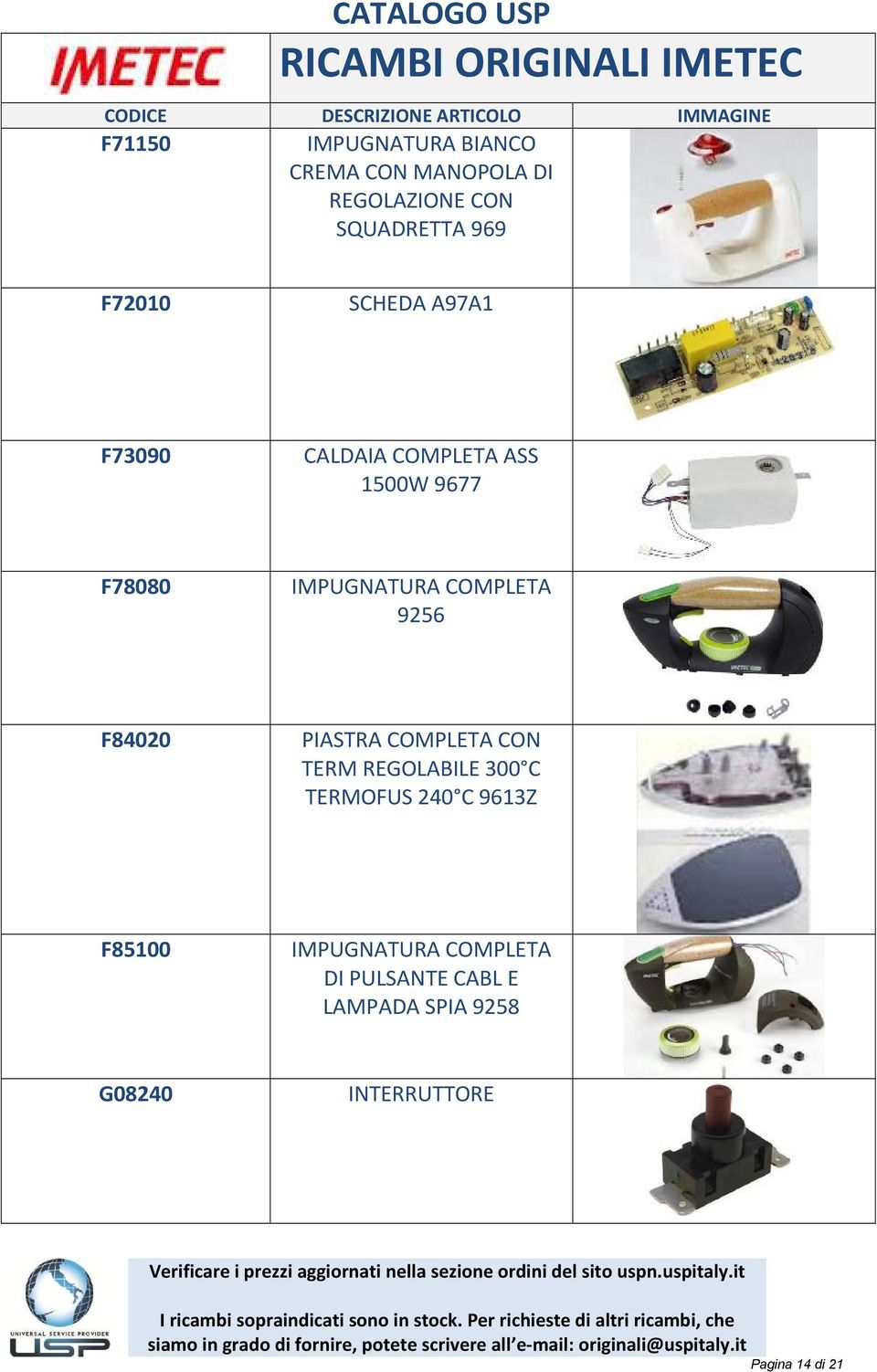 F78080 IMPUGNATURA COMPLETA 9256 F84020 PIASTRA COMPLETA CON TERM REGOLABILE 300 C TERMOFUS