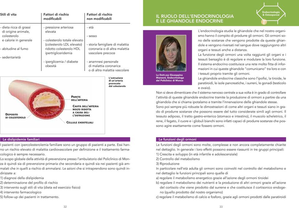 precoce - sedentarietà - iperglicemia / diabete - anamnesi personale obesità di malattia coronarica o di altra malattia vascolare DEPOSITO DI COLESTEROLO PARETE DELL ARTERIA CAVITÀ DELL ARTERIA MOLTO