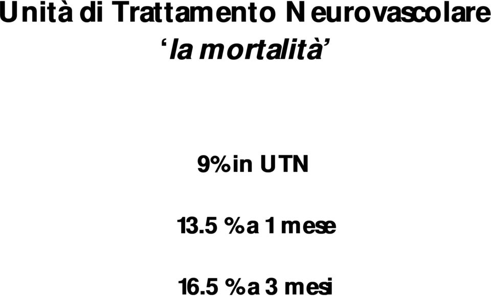 mortalità 9% in UTN 13.