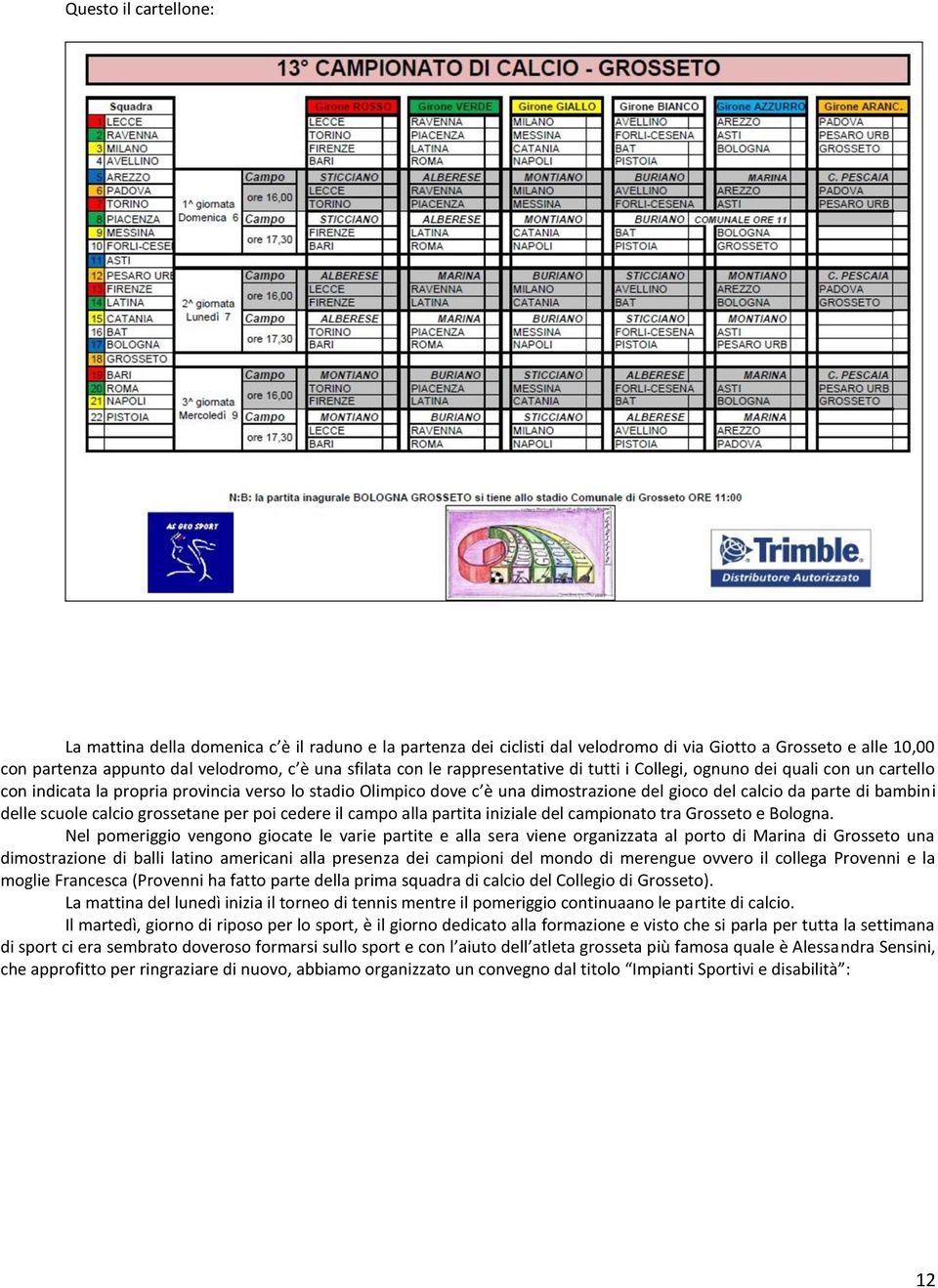 delle scuole calcio grossetane per poi cedere il campo alla partita iniziale del campionato tra Grosseto e Bologna.