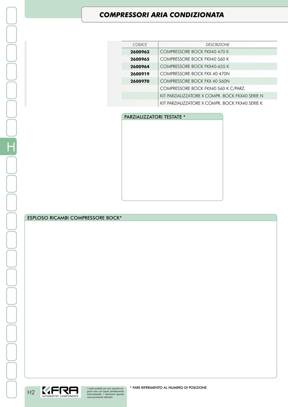 COMPRESSORE BOCK FKX40 560 K C/PARZ. KIT PARZIALIZZATORE X COMPR. BOCK FKX40 SERIE N KIT PARZIALIZZATORE X COMPR.