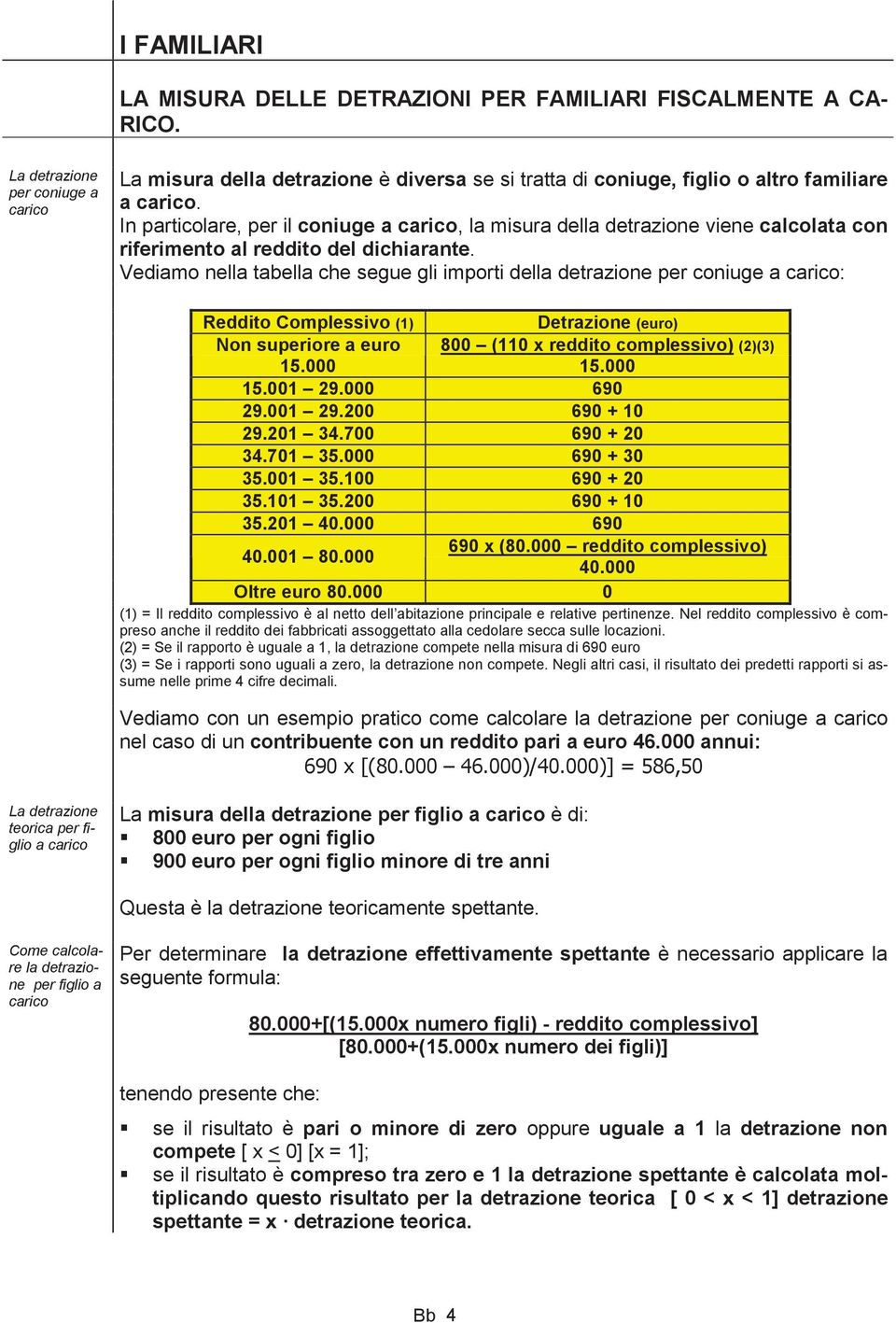 In particolare, per il coniuge a carico, la misura della detrazione viene calcolata con riferimento al reddito del dichiarante.