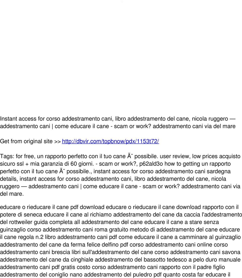 user review, low prices acquisto sicuro ssl + mia garanzia di 60 giorni. - scam or work?, p62ald3o how to getting un rapporto perfetto con il tuo cane Ã possibile.