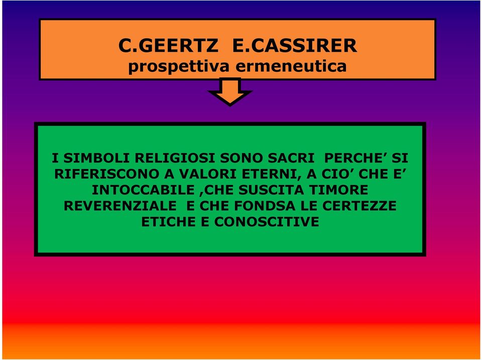 SONO SACRI PERCHE SI RIFERISCONO A VALORI ETERNI, A