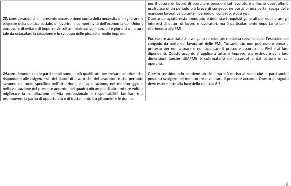 considerando che le parti sociali sono le più qualificate per trovare soluzioni che rispondano alle esigenze sia dei datori di lavoro che dei lavoratori e che pertanto avranno un ruolo specifico