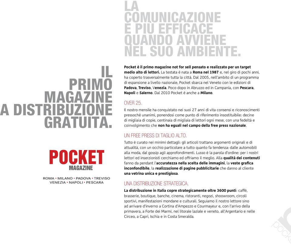 La testata è nata a Roma nel 1987 e, nel giro di pochi anni, ha coperto trasversalmente tutta la città.