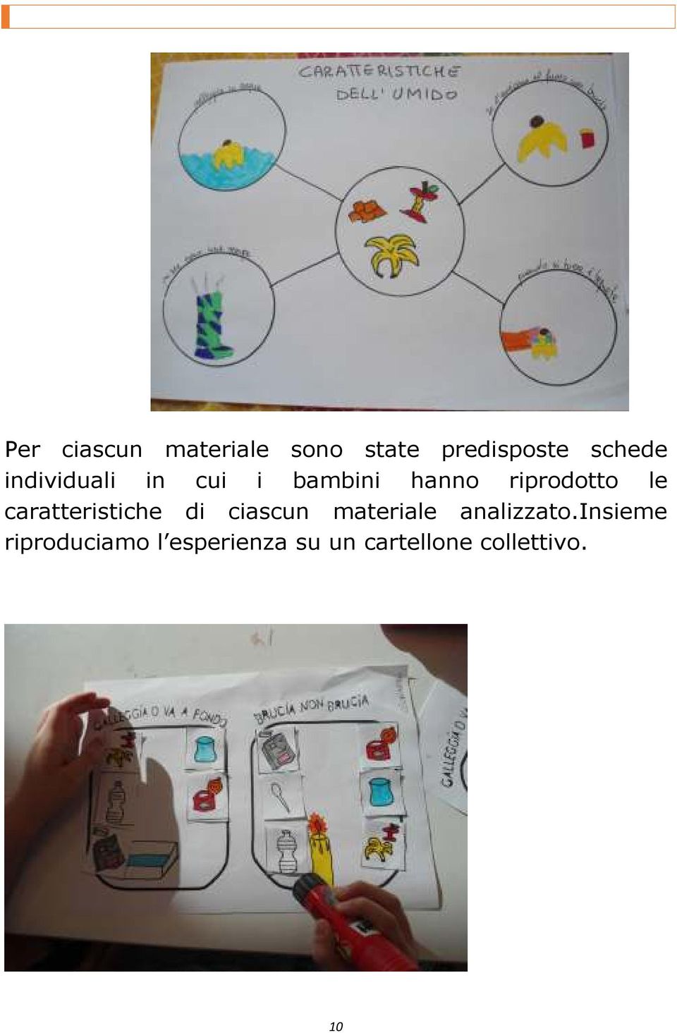 caratteristiche di ciascun materiale analizzato.