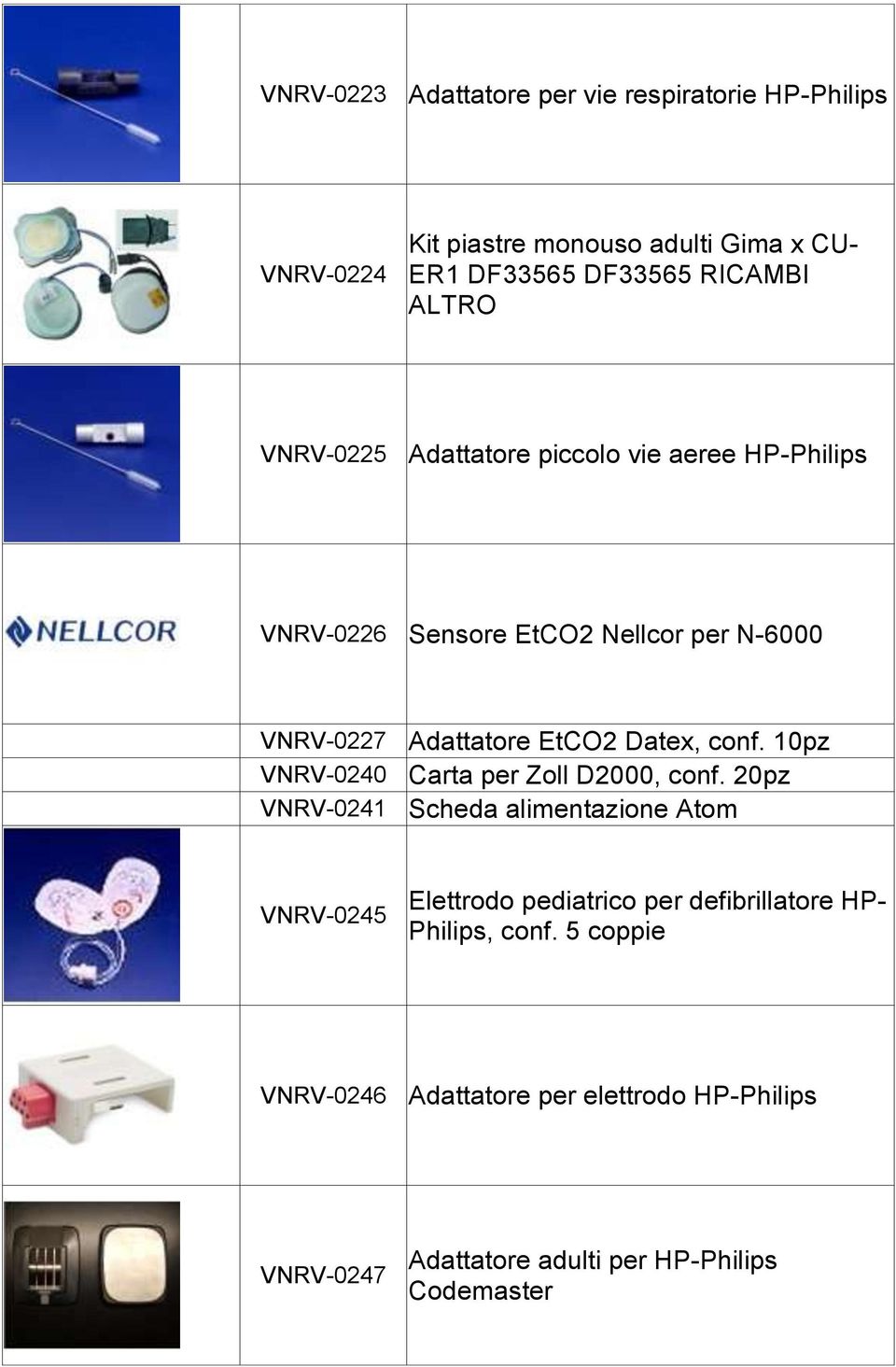 conf. 10pz VNRV-0240 Carta per Zoll D2000, conf.