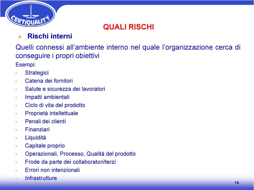 Ciclo di vita del prodotto Proprietà intellettuale Penali dei clienti Finanziari Liquidità Capitale proprio