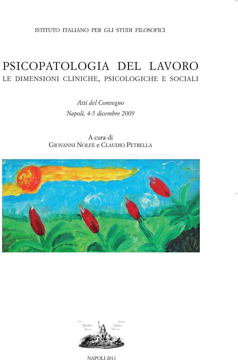 PSICOLOGICHE E SOCIALI Edizione fuori commercio ISTITUTO ITALIANO PER GLI STUDI FILOSOFICI