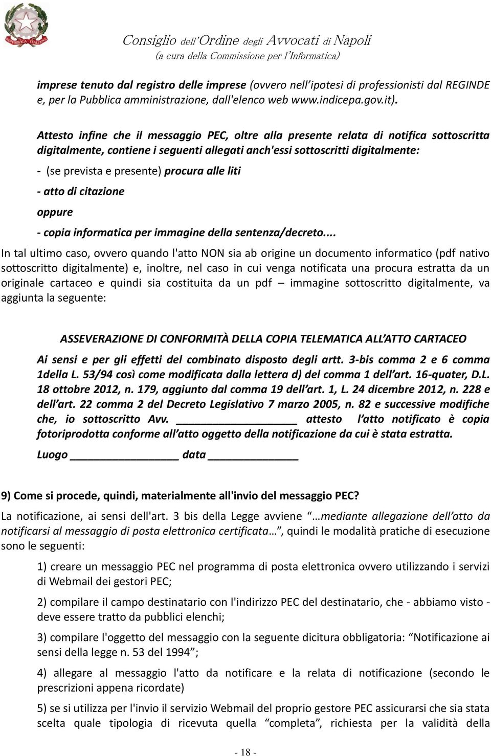 procura alle liti - atto di citazione oppure - copia informatica per immagine della sentenza/decreto.