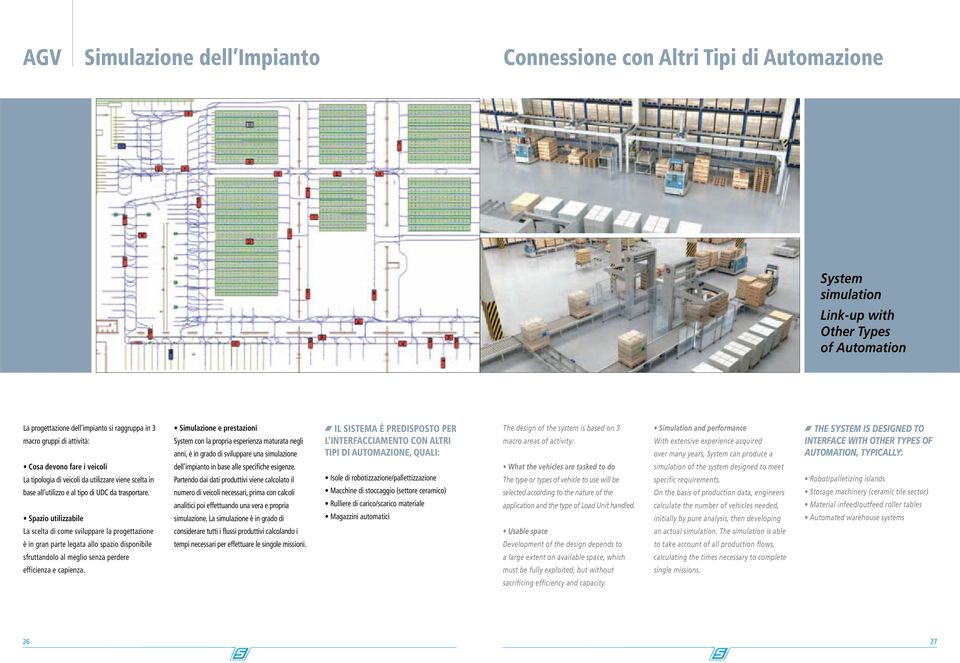 design of the system is based on 3 macro areas of activity: With extensive experience acquired over many years, System can produce a THE SYSTEM IS DESIGNED TO INTERFACE WITH OTHER TYPES OF