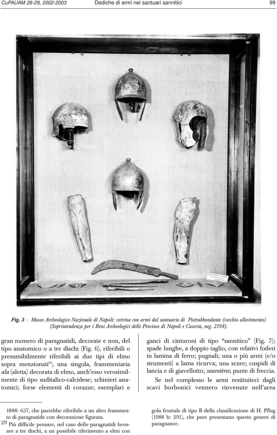 2198). gran numero di paragnatidi, decorate e non, del tipo anatomico o a tre dischi (Fig.