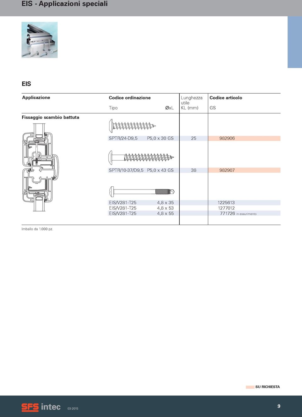 25 982906 SPTR/10-37/D9,5 P5,0 x 43 GS 38 982907 EIS/V281-T25 4,8 x 35 1225613