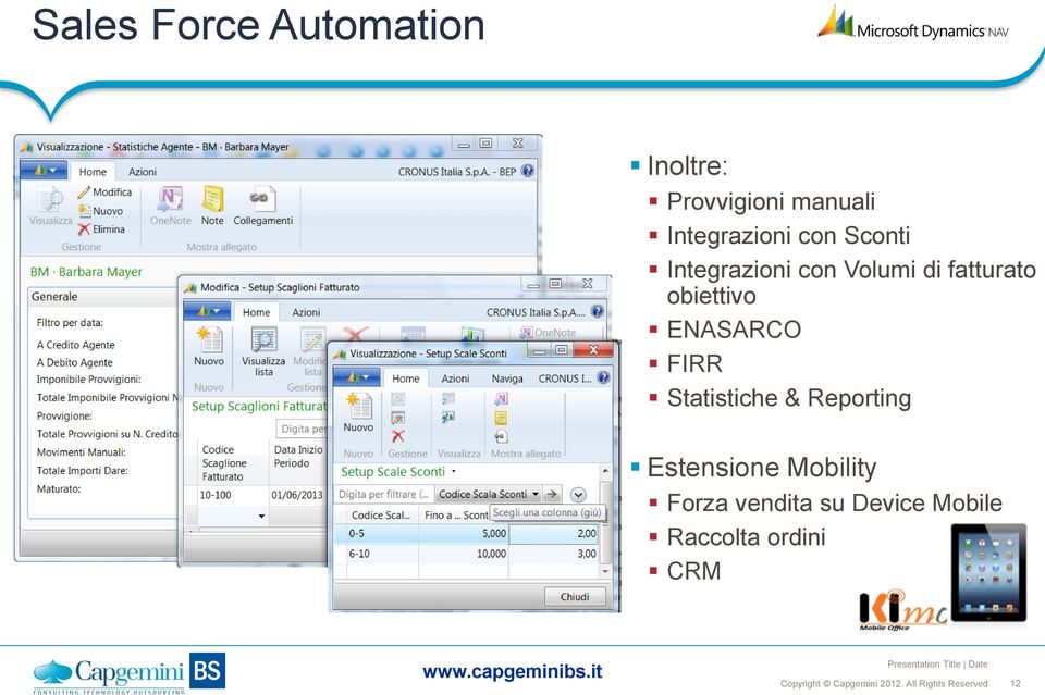 fatturato obiettivo ENASARCO FIRR Statistiche & Reporting