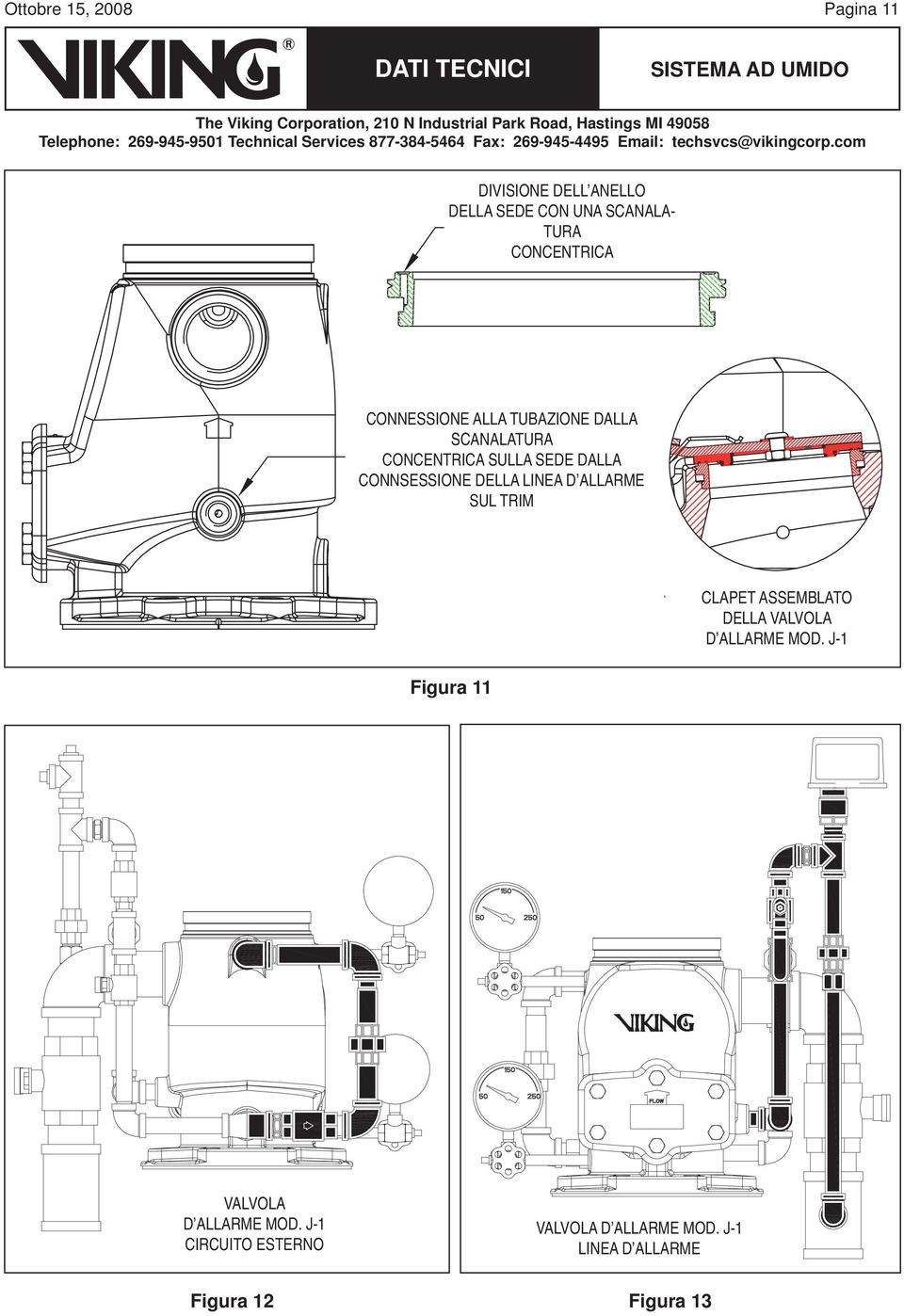 LINEA D ALLARME SUL TRIM CLAPET ASSEMBLATO DELLA VALVOLA D ALLARME MOD.