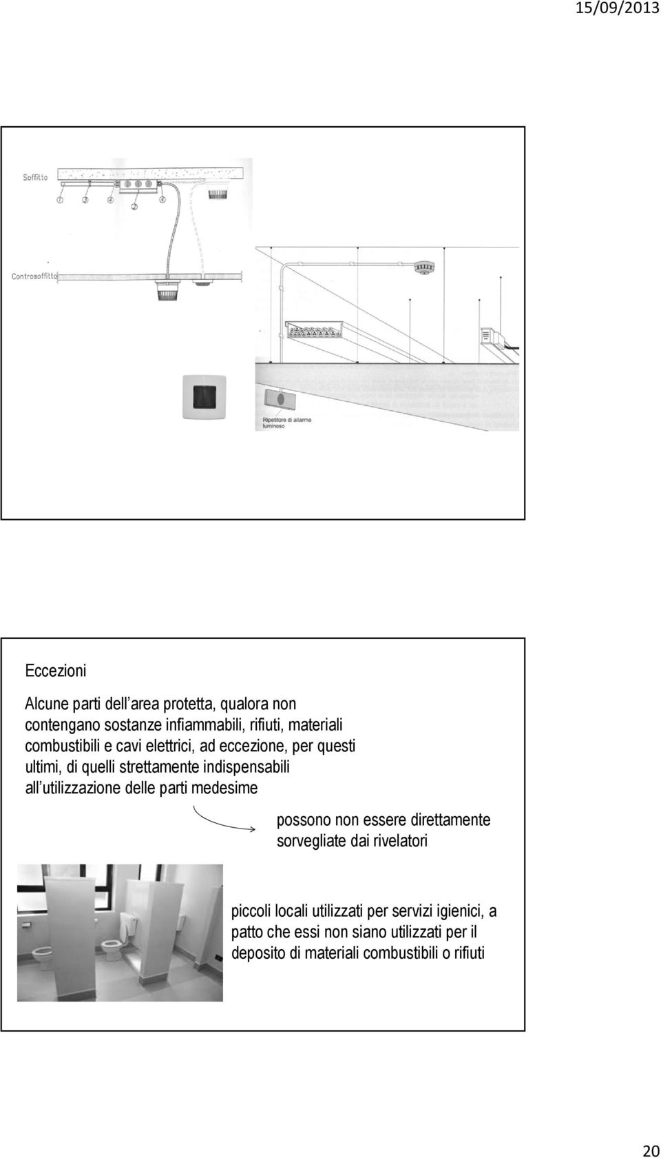 utilizzazione delle parti medesime possono non essere direttamente sorvegliate dai rivelatori piccoli locali