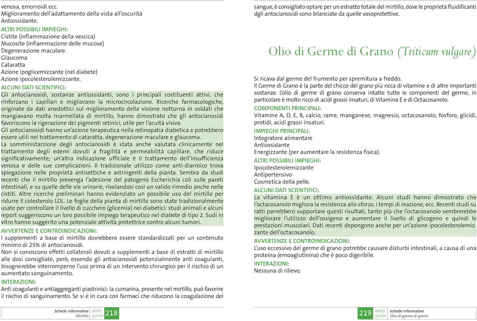 Gli antocianosidi, sostanze antiossidanti, sono i principali costituenti attivi, che rinforzano i capillari e migliorano la microcircolazione.