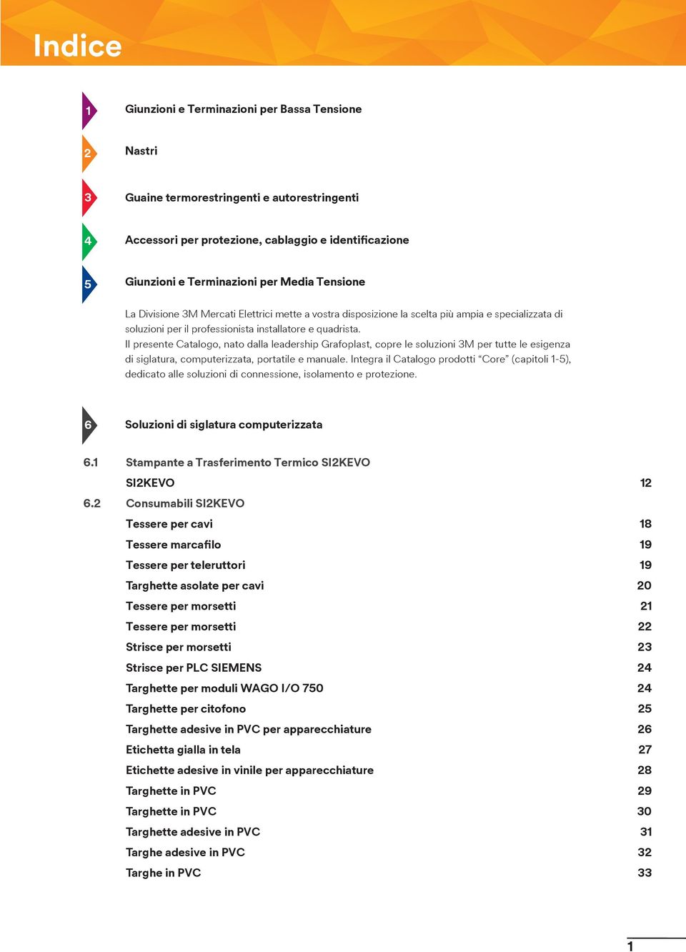 Il presente Catalogo, nato dalla leadership Grafoplast, copre le soluzioni 3M per tutte le esigenza di siglatura, computerizzata, portatile e manuale.