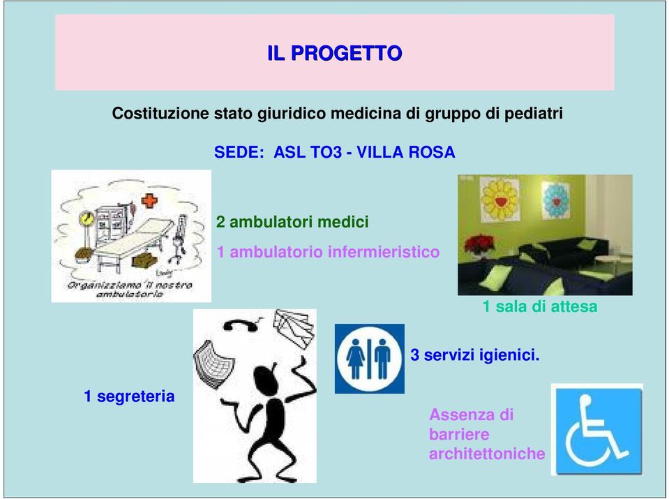 medici 1 ambulatorio infermieristico 1 sala di attesa 3