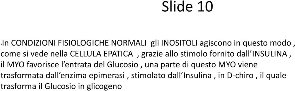 favorisce l entrata del Glucosio, una parte di questo MYO viene trasformata dall