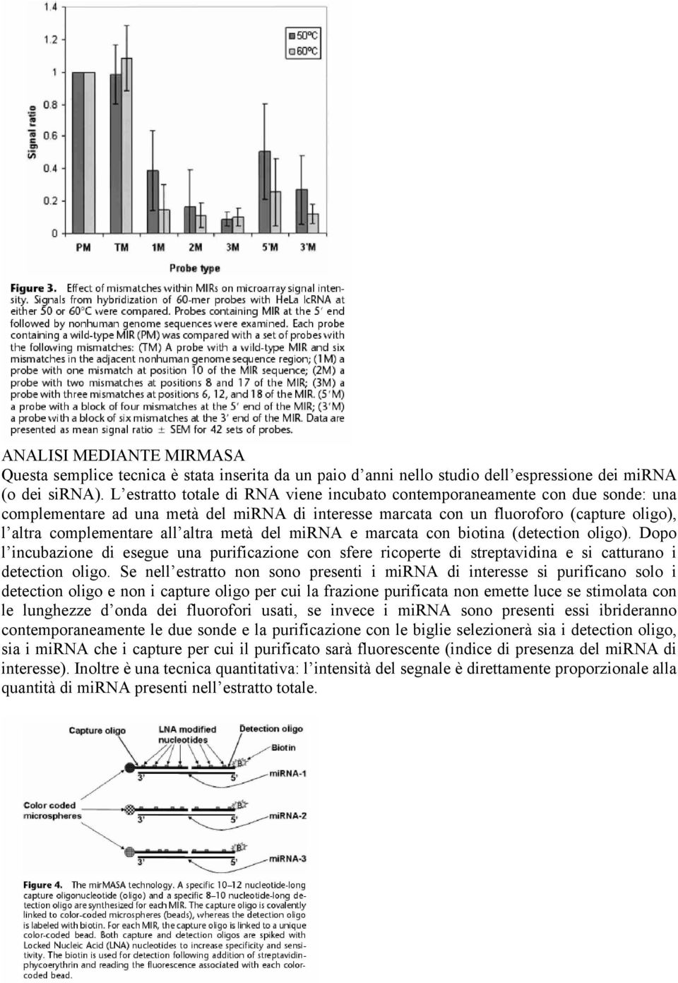 altra metà del mirna e marcata con biotina (detection oligo). Dopo l incubazione di esegue una purificazione con sfere ricoperte di streptavidina e si catturano i detection oligo.