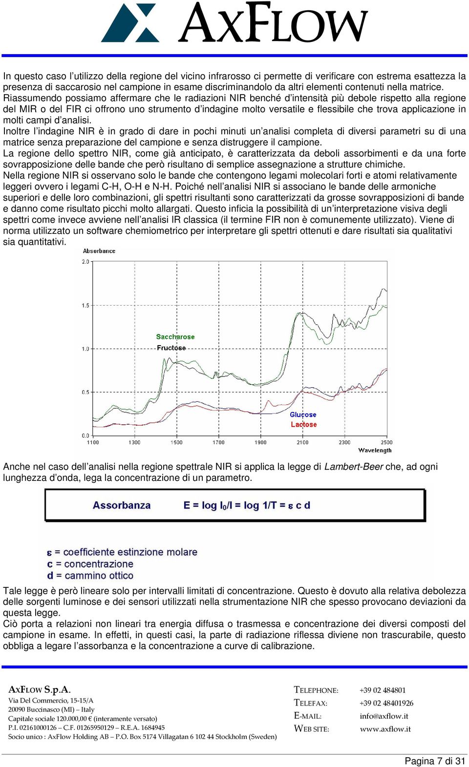 Riassumendo possiamo affermare che le radiazioni NIR benché d intensità più debole rispetto alla regione del MIR o del FIR ci offrono uno strumento d indagine molto versatile e flessibile che trova