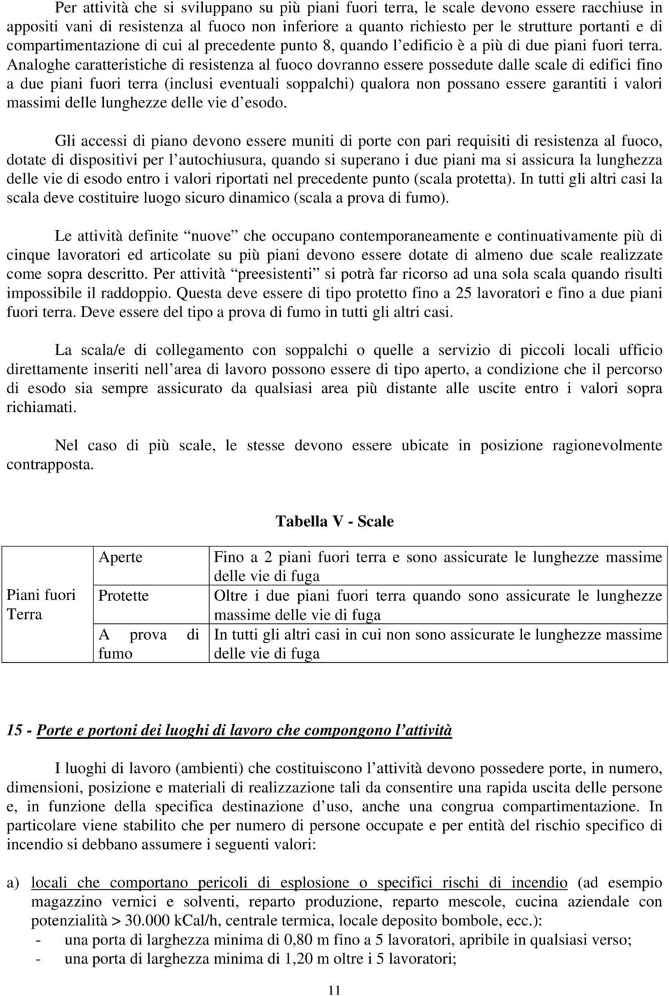 Analoghe caratteristiche di resistenza al fuoco dovranno essere possedute dalle scale di edifici fino a due piani fuori terra (inclusi eventuali soppalchi) qualora non possano essere garantiti i