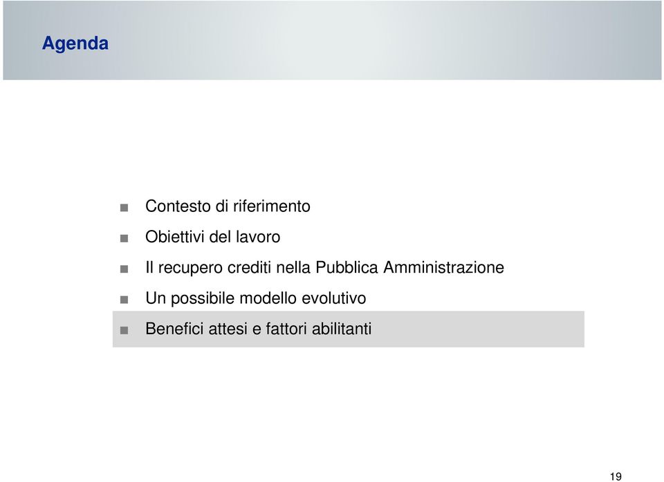 Pubblica Amministrazione Un possibile