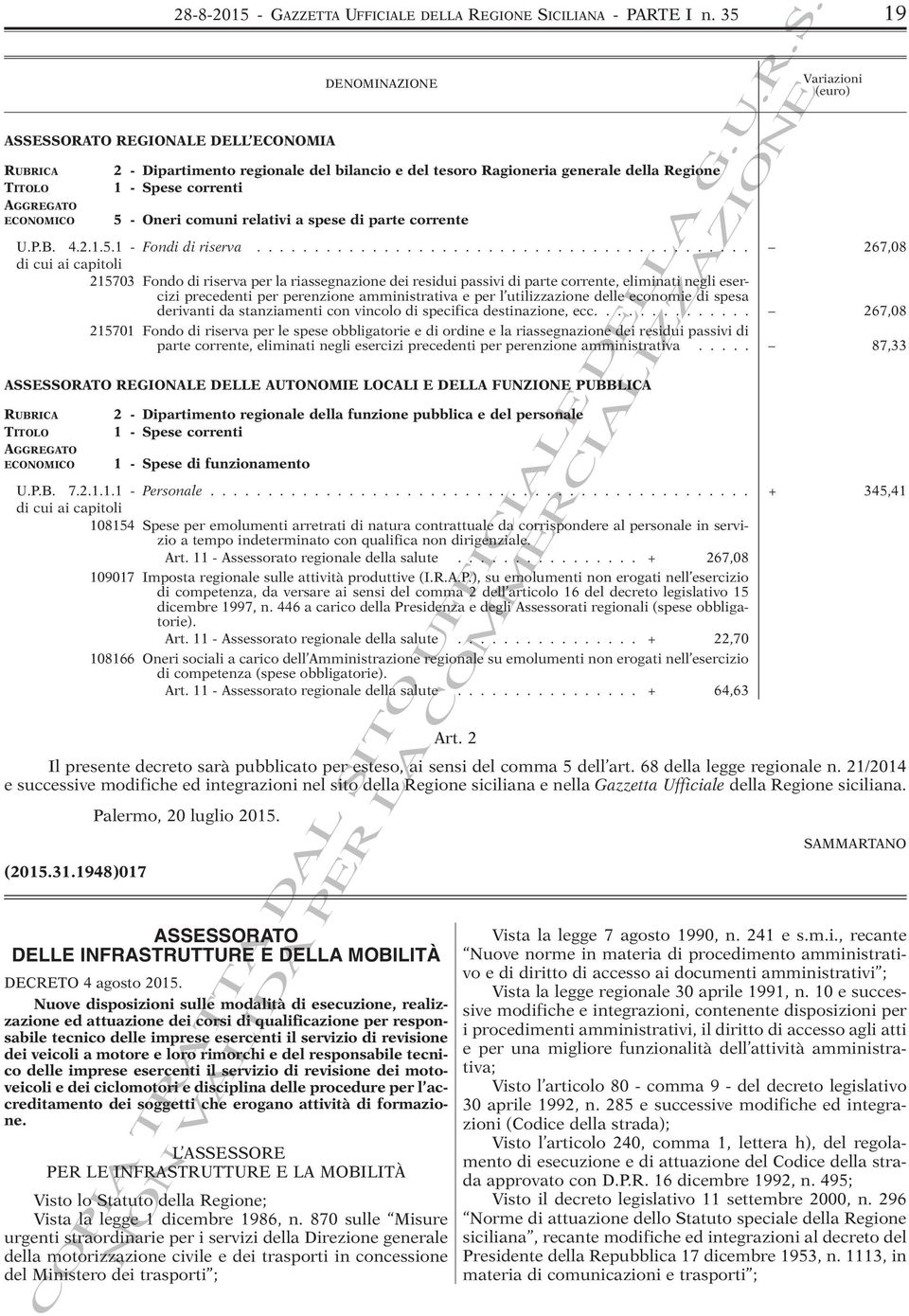 B. 4.2.1.5.1 - Fondi di riserva.