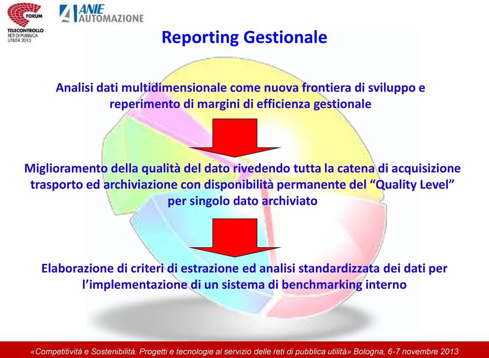 trasporto ed archiviazione con disponibilità permanente del Quality Level per singolo dato archiviato