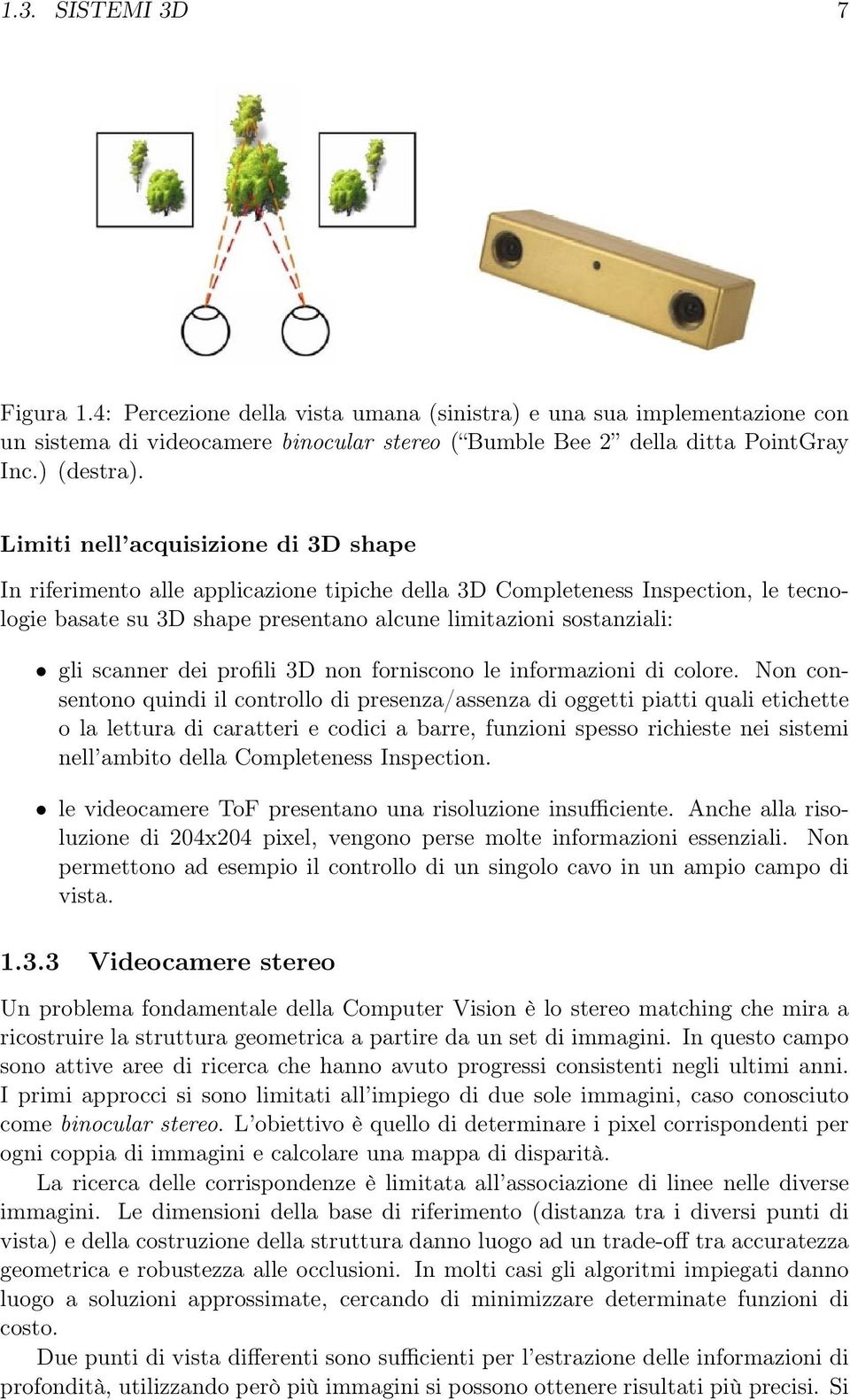 dei profili 3D non forniscono le informazioni di colore.