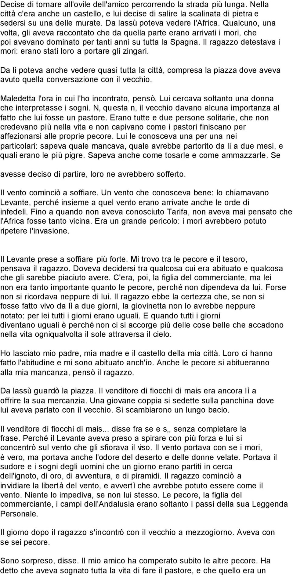 Il ragazzo detestava i mori: erano stati loro a portare gli zingari. Da lì poteva anche vedere quasi tutta la città, compresa la piazza dove aveva avuto quella conversazione con il vecchio.