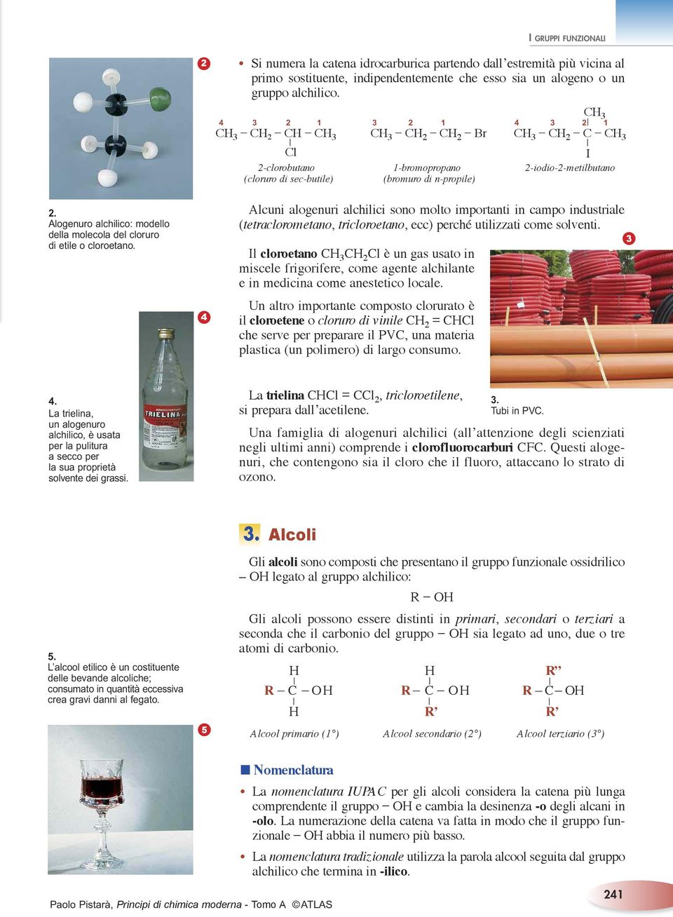 Alogenuro alchilico modello della molecola del cloruro di etile o cloroetano.