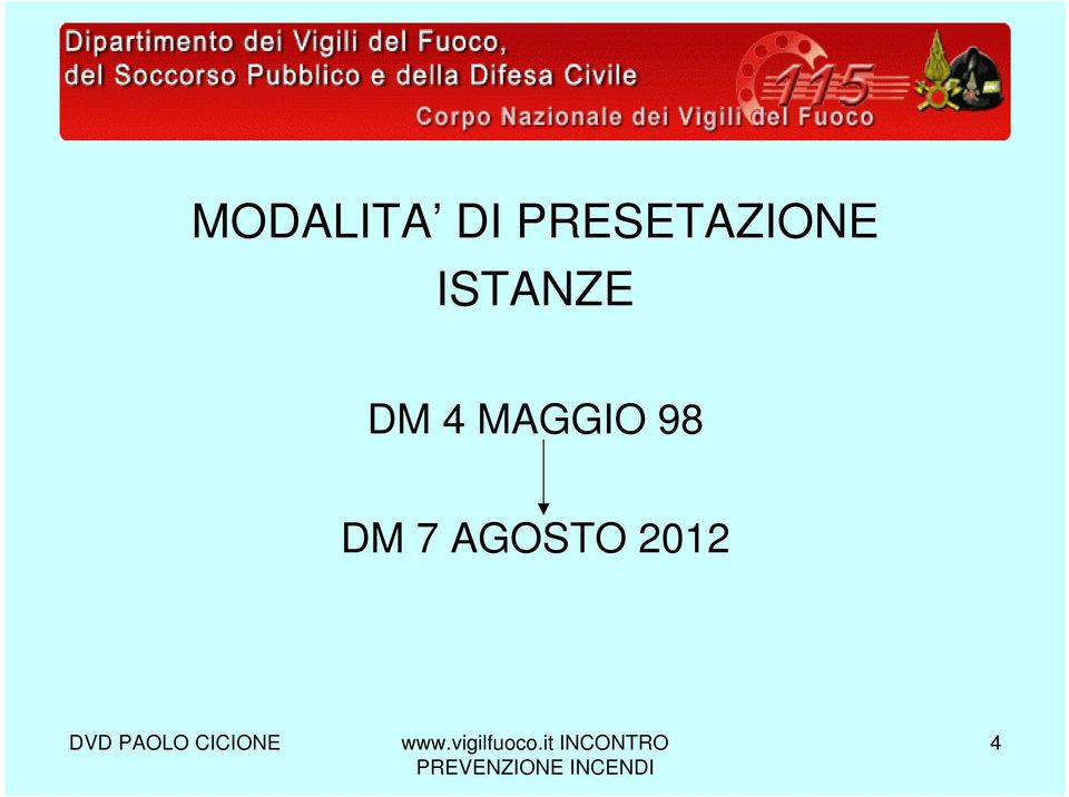 DM 4 MAGGIO 98 DM 7