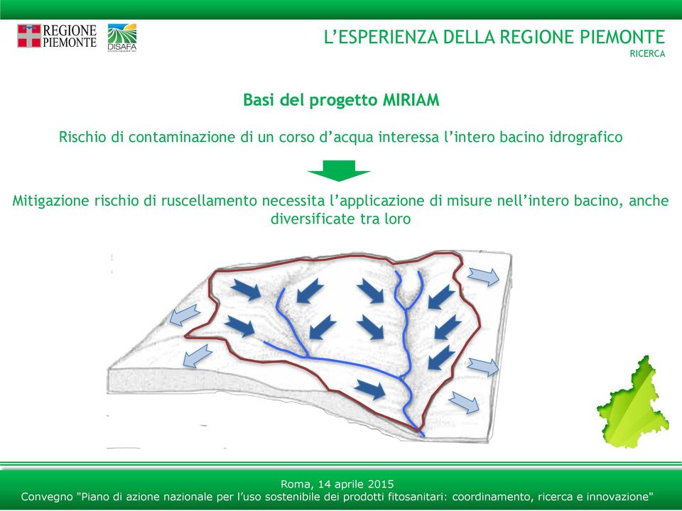 Mitigazione rischio di ruscellamento necessita l