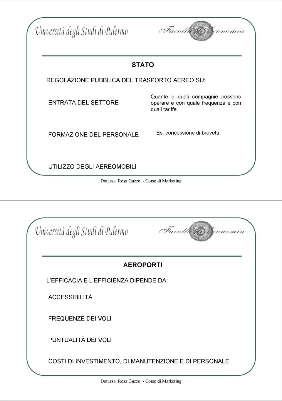 concessione di brevetti UTILIZZO DEGLI AEREOMOBILI AEROPORTI L EFFICACIA E L EFFICIENZA DIPENDE