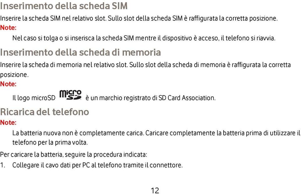 Inserimento della scheda di memoria Inserire la scheda di memoria nel relativo slot. Sullo slot della scheda di memoria è raffigurata la corretta posizione.