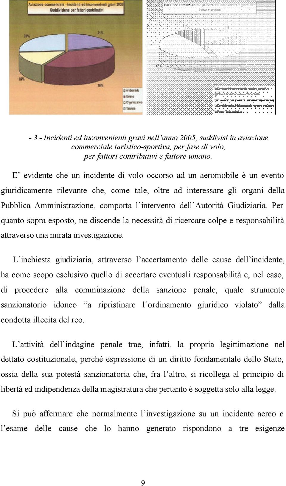 dell Autorità Giudiziaria. Per quanto sopra esposto, ne discende la necessità di ricercare colpe e responsabilità attraverso una mirata investigazione.