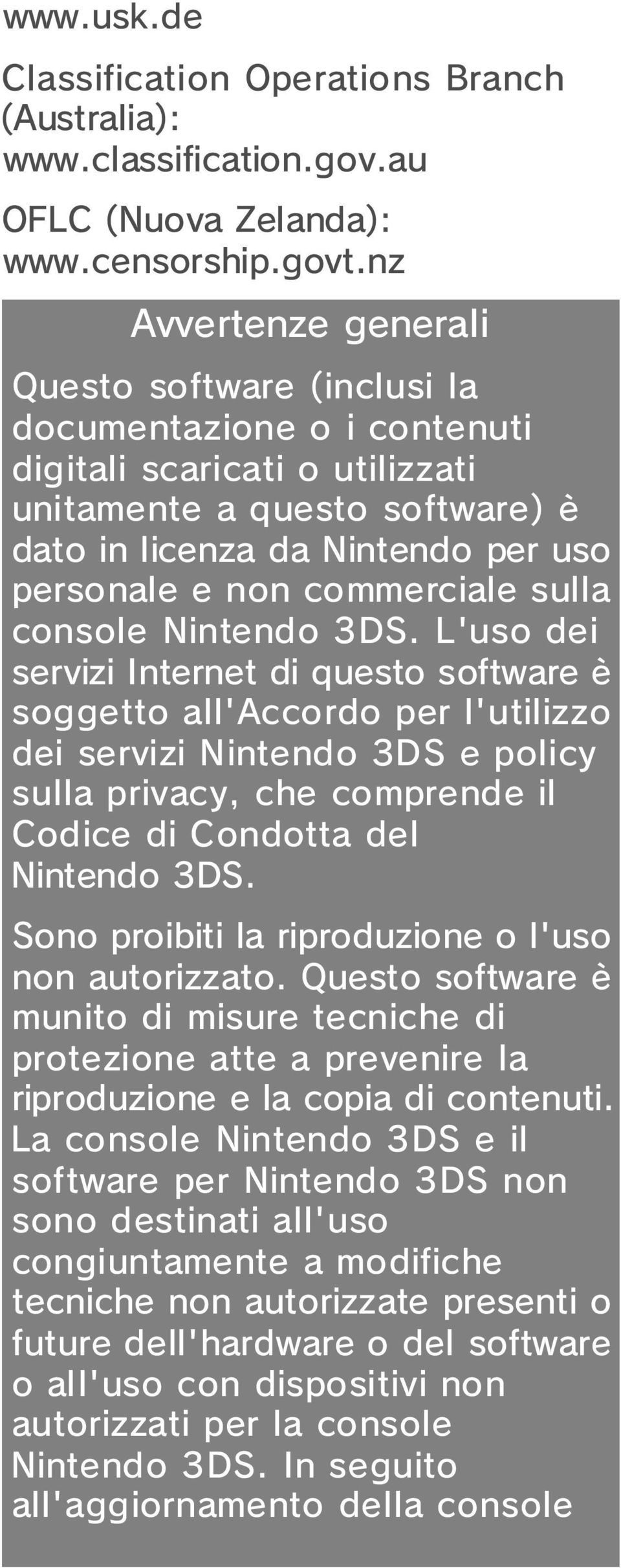 commerciale sulla console Nintendo 3DS.