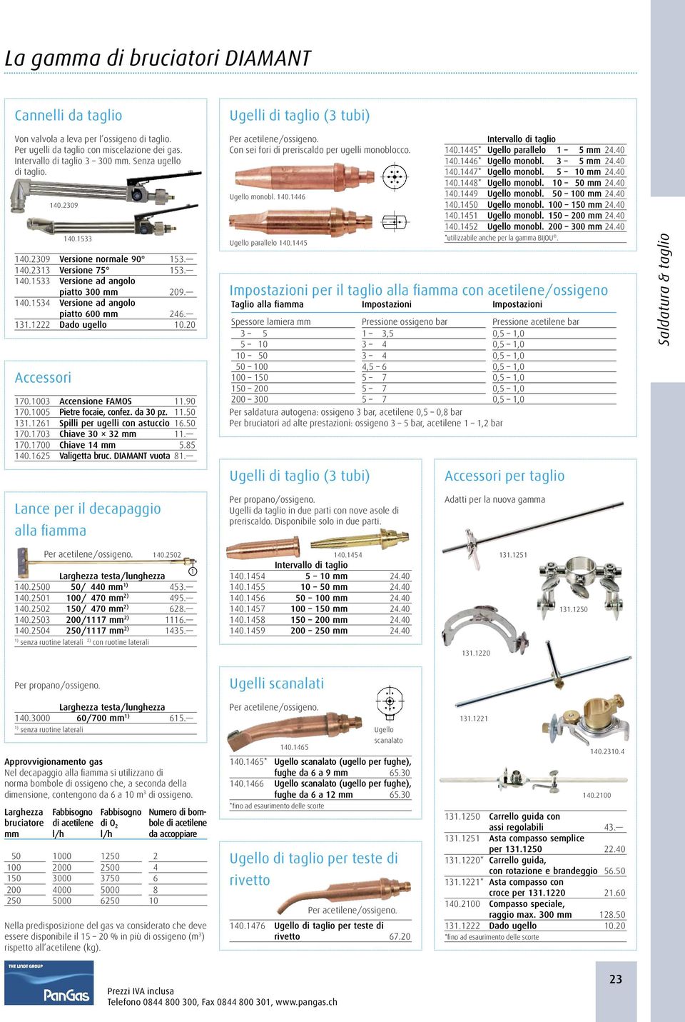 003 Accensione FAMOS.90 70.005 Pietre focaie, confez. da 30 pz..50 3.26 Spilli per ugelli con astuccio 6.50 70.703 Chiave 30 32 mm. 70.700 Chiave 4 mm 5.85 40.625 Valigetta bruc. DIAMANT vuota 8.