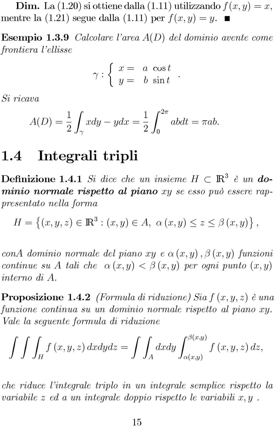 Integrali tripli efinizione 1.4.