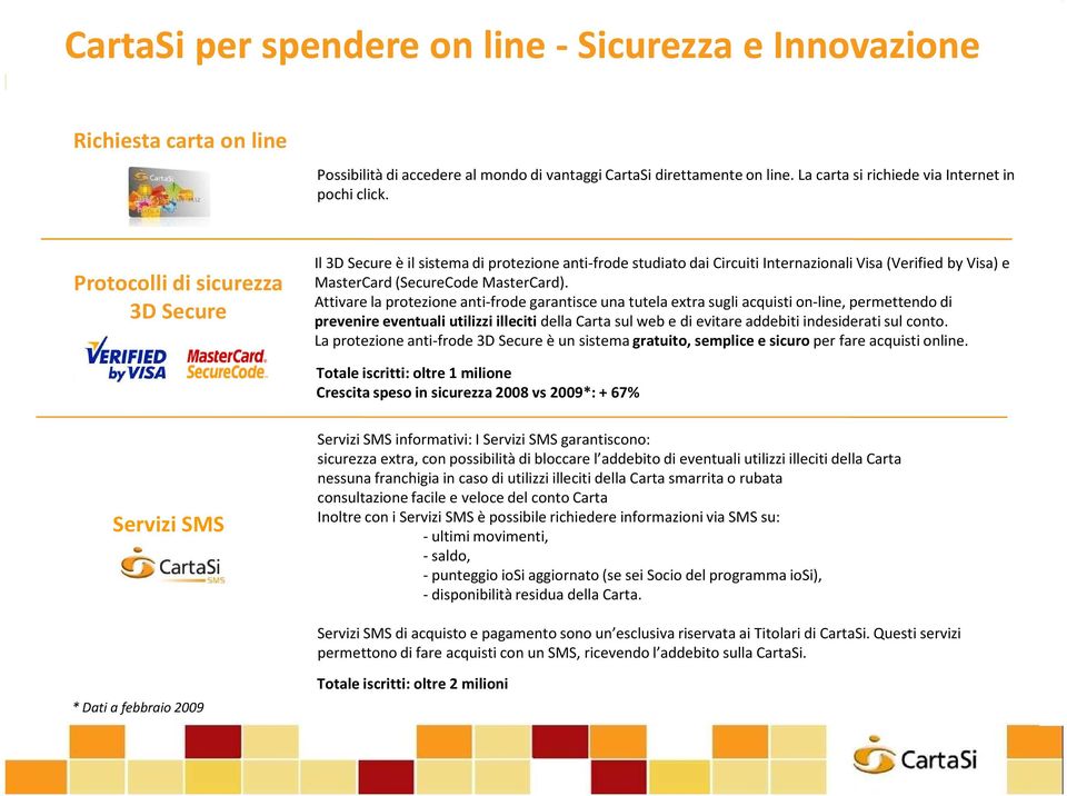 Protocolli di sicurezza 3D Secure Il 3D Secure è il sistema di protezione anti-frode studiato dai Circuiti Internazionali Visa (Verified by Visa) e MasterCard (SecureCode MasterCard).