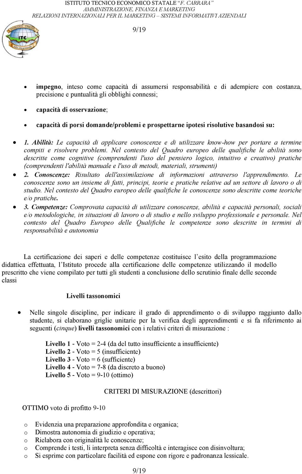 Nel cntest del Quadr eurpe delle qualifiche le abilità sn descritte cme cgnitive (cmprendenti l'us del pensier lgic, intuitiv e creativ) pratiche (cmprendenti l'abilità manuale e l'us di metdi,