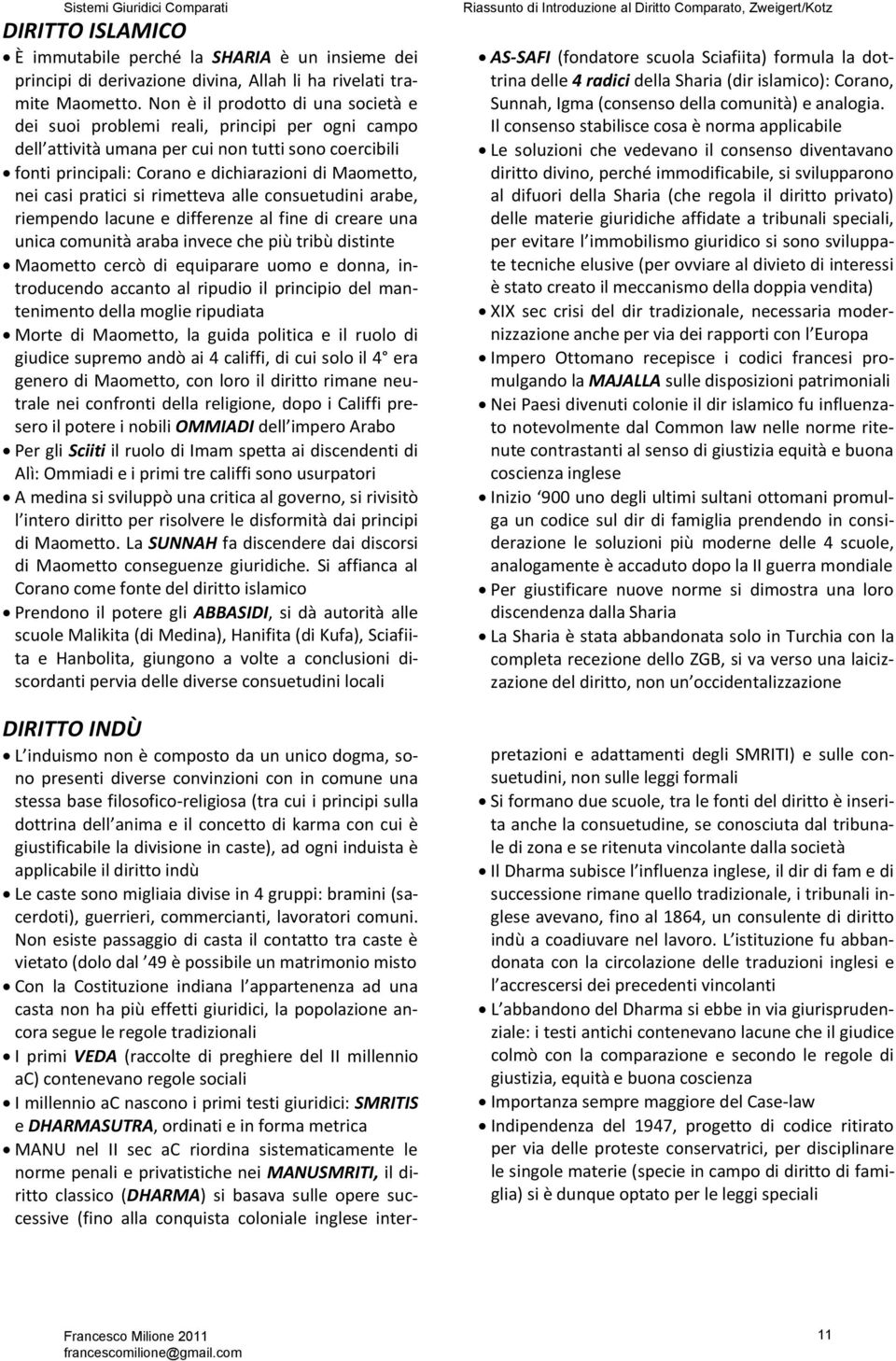 casi pratici si rimetteva alle consuetudini arabe, riempendo lacune e differenze al fine di creare una unica comunità araba invece che più tribù distinte Maometto cercò di equiparare uomo e donna,