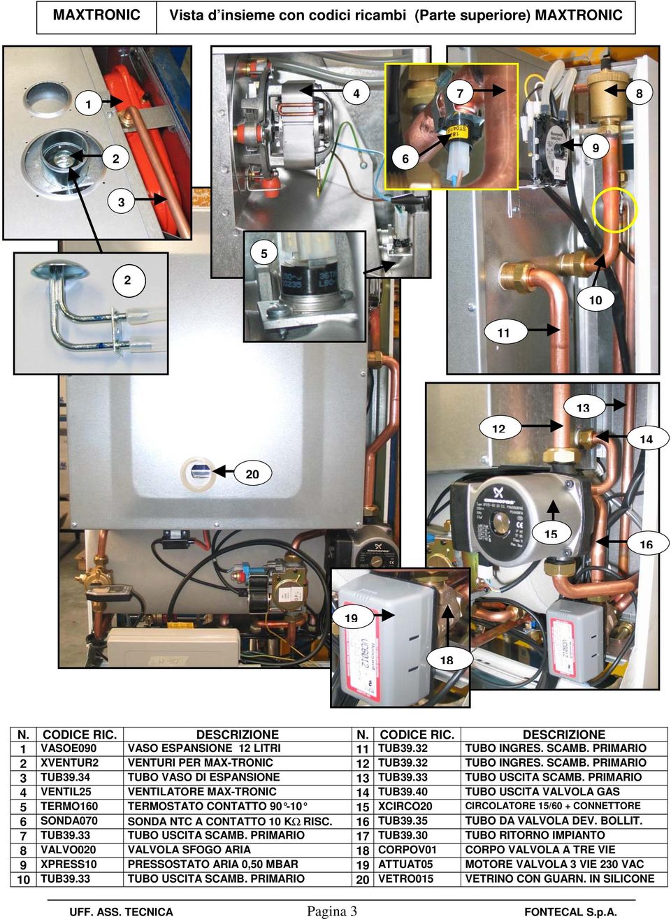 0 TUBO USCITA VALVOLA GAS TERMO60 TERMOSTATO CONTATTO 90-0 XCIRCO0 CIRCOLATORE /60 + CONNETTORE 6 SONDA070 SONDA NTC A CONTATTO 0 KΩ RISC. 6 TUB9. TUBO DA VALVOLA DEV. BOLLIT. 7 TUB9.