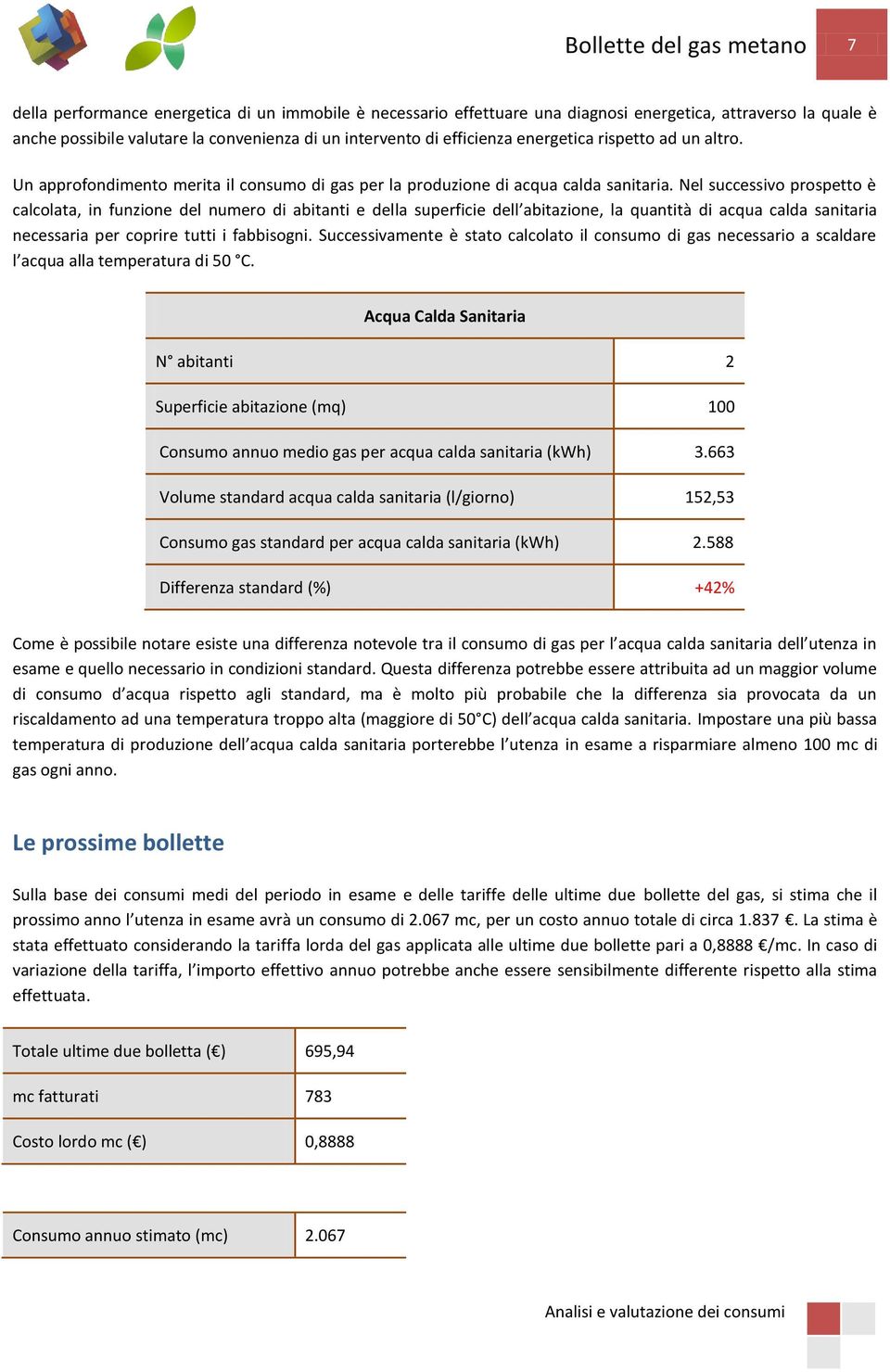 Nel successivo prospetto è calcolata, in funzione del numero di abitanti e della superficie dell abitazione, la quantità di acqua calda sanitaria necessaria per coprire tutti i fabbisogni.